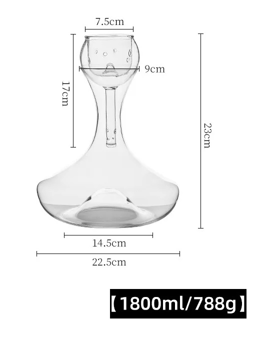 Carafe à décanter avec aérateur 2