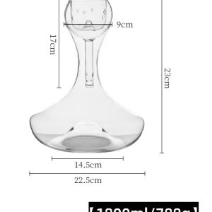 Carafe à décanter avec aérateur 2